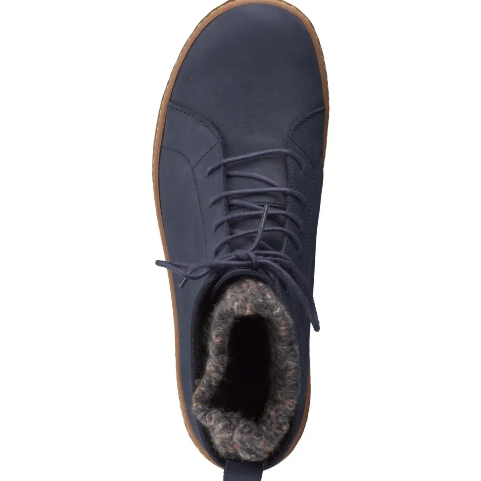 El Naturalista – Keilabsatz-Stiefelette aus Nubukleder Blau