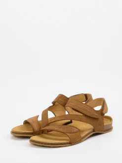 El Naturalista – Komfortsandalen aus Nubukleder Cognac