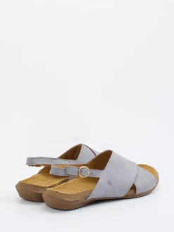El Naturalista – Komfort-Sandalen aus Nubukleder taubenblau