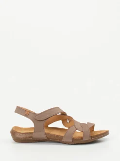 El Naturalista – Komfortsandalen aus Nubukleder Taupe
