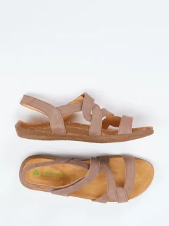 El Naturalista – Komfortsandalen aus Nubukleder Taupe