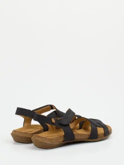 El Naturalista – Komfortsandale aus Nubukleder schwarz
