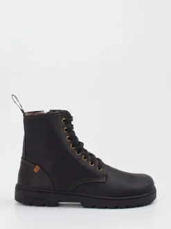 El Naturalista – Schnürboots aus Fettleder Schwarz