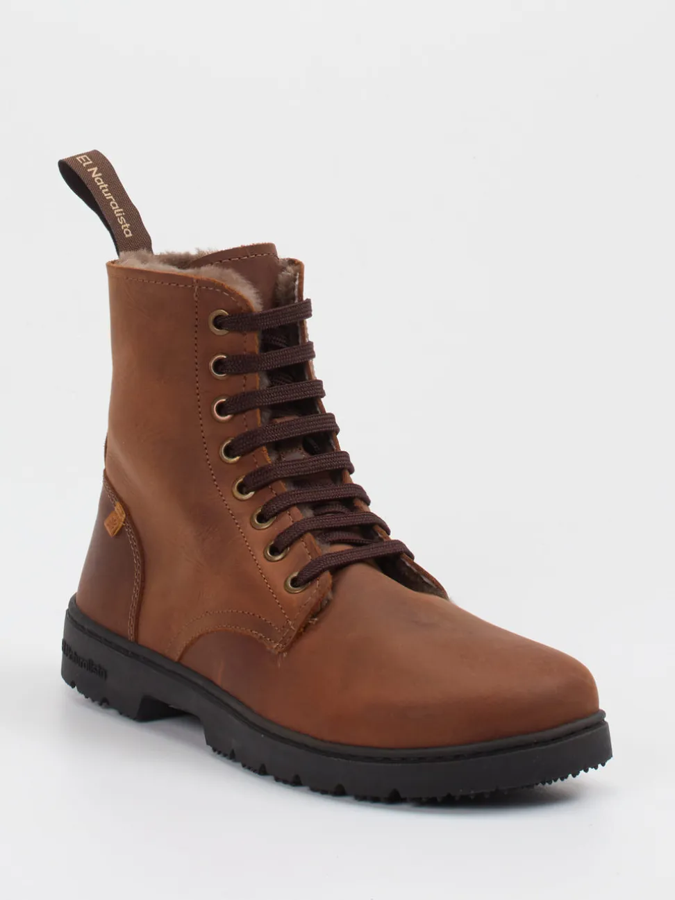 El Naturalista – Schnürboots aus Fettleder braun