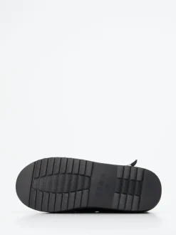 Elena Iachi – Plateau-Loafer aus Veloursleder Schwarz
