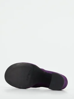 Elena Iachi – Plateau-Loafer aus Veloursleder Violett