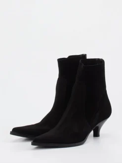Elena Iachi – Stiefeletten aus Veloursleder schwarz