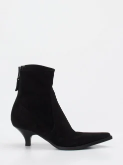 Elena Iachi – Stiefeletten aus Veloursleder schwarz