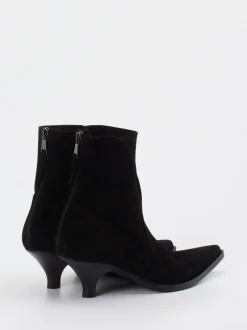 Elena Iachi – Stiefeletten aus Veloursleder schwarz