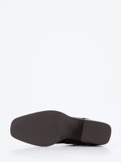 Elena Iachi – Stiefeletten aus Veloursleder Dunkelbraun