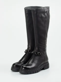 Everybody – Kniehohe Stiefel aus Kalbleder Schwarz