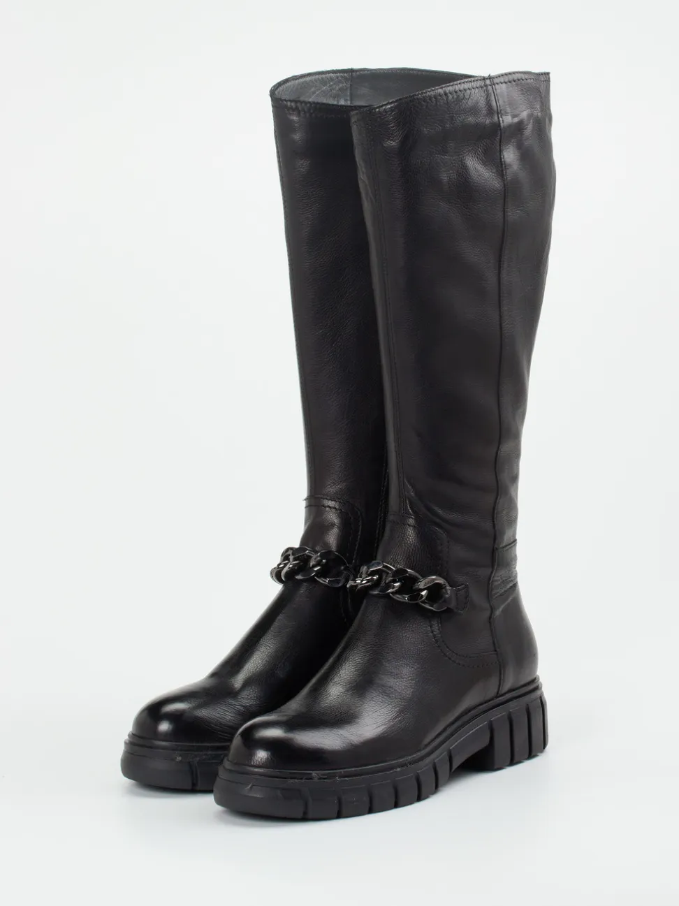 Everybody – Kniehohe Stiefel aus Kalbleder Schwarz