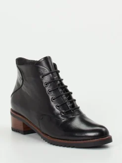 Everybody – Schnür-Boots aus Kalbleder Schwarz