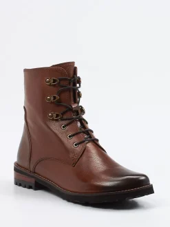 Everybody – Schnürboots aus Kalbleder mittelbraun