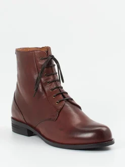 Everybody – Schnürstiefelette aus Kalbleder Dunkelbraun