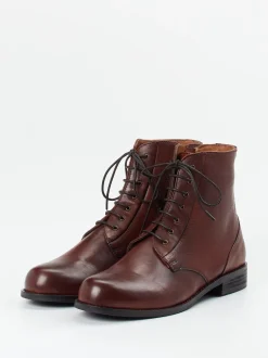 Everybody – Schnürstiefelette aus Kalbleder Dunkelbraun