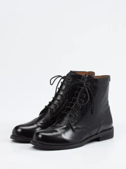 Everybody – Schnürstiefelette aus Kalbleder Schwarz