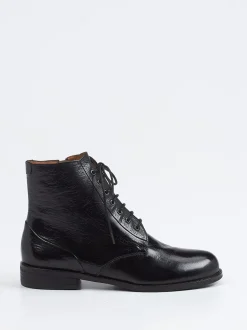 Everybody – Schnürstiefelette aus Kalbleder Schwarz
