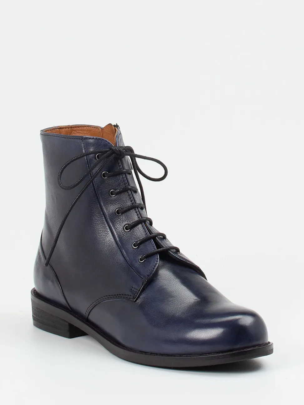 Everybody – Schnürstiefelette aus Kalbleder Blau
