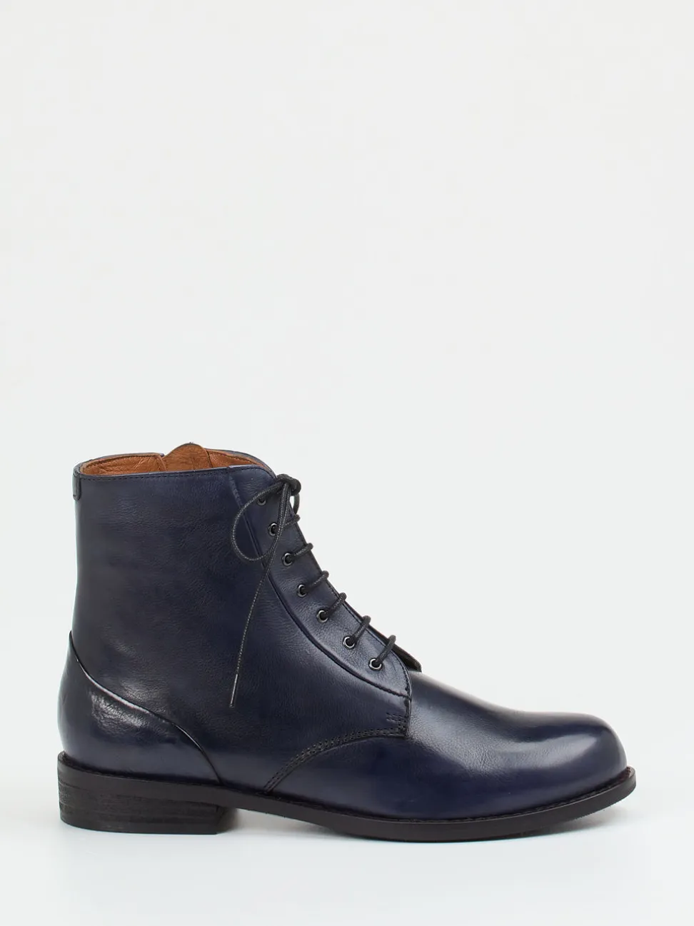 Everybody – Schnürstiefelette aus Kalbleder Blau