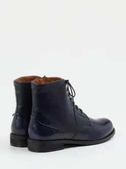 Everybody – Schnürstiefelette aus Kalbleder Blau