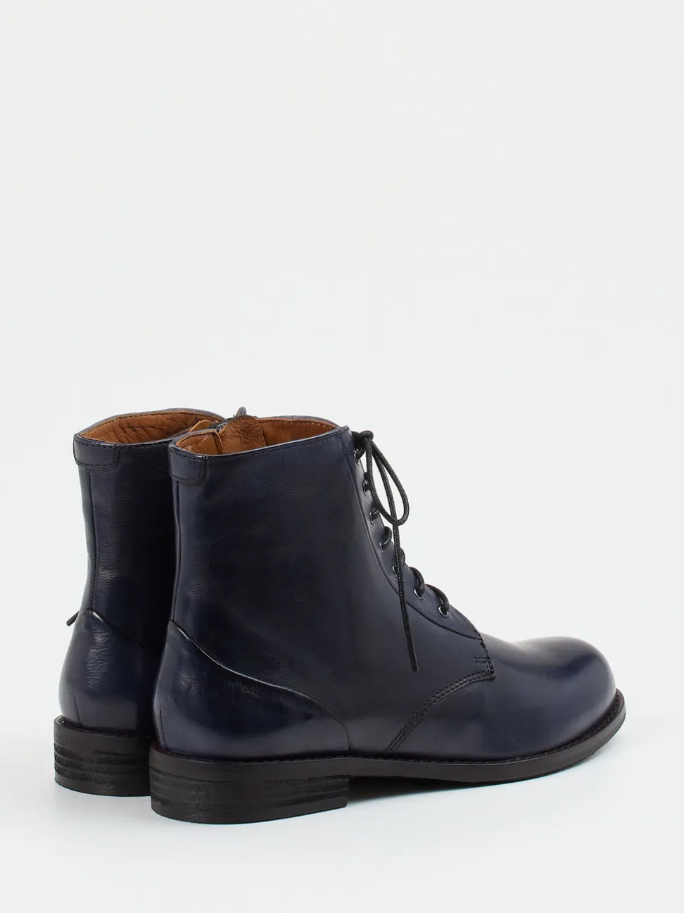 Everybody – Schnürstiefelette aus Kalbleder Blau