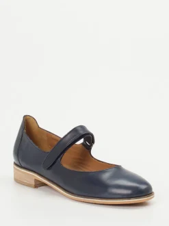 Everybody – Spangenpumps aus Kalbleder Marineblau
