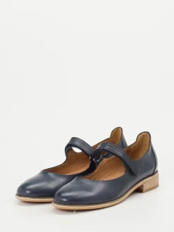 Everybody – Spangenpumps aus Kalbleder Marineblau
