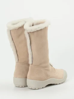 EXETER – Winterstiefel aus Veloursleder beige