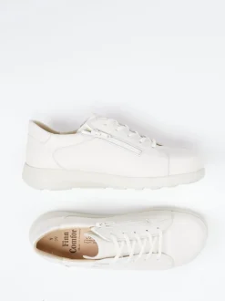 Finn Comfort – Bequem-Sneaker aus Kalbleder cremeweiß