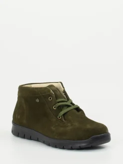 Finn Comfort – Desert Boots aus Veloursleder olivgrün