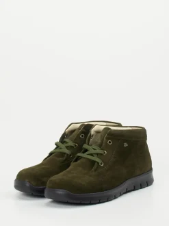 Finn Comfort – Desert Boots aus Veloursleder olivgrün