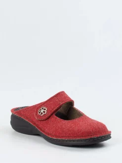 Finn Comfort – Filz-Clogs aus Wollfilz in Ziegelrot