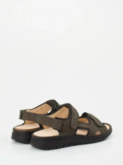 Finn Comfort – Herrensandale aus Nubukleder olivgrau