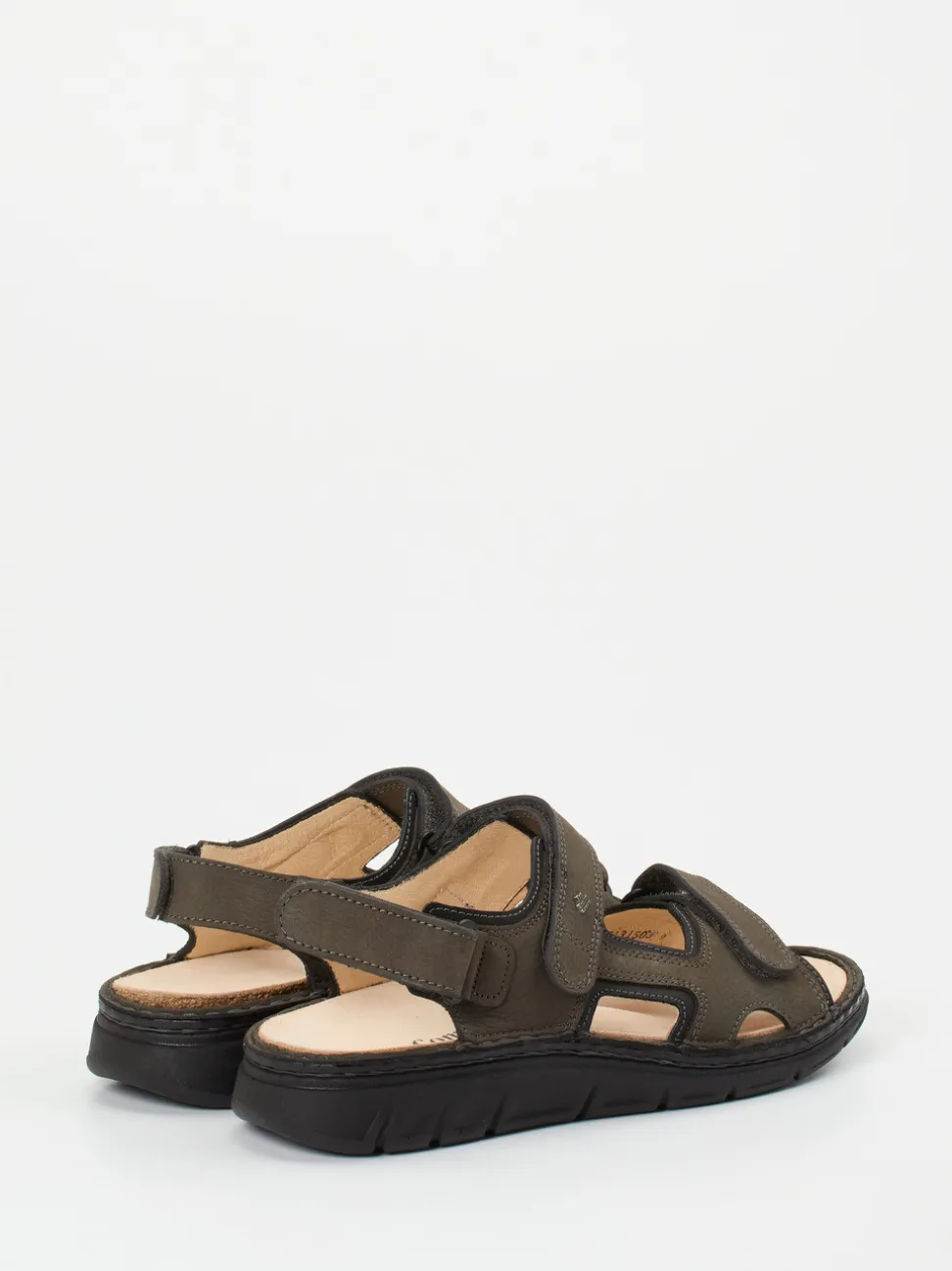 Finn Comfort – Herrensandale aus Nubukleder olivgrau