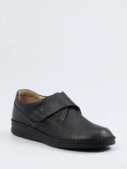 Finn Comfort – Klettslipper aus genarbtem Büffelleder schwarz