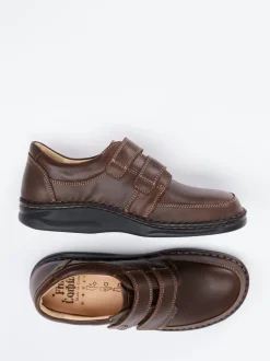 Finn Comfort – Klettslipper aus Kalbleder Dunkelbraun
