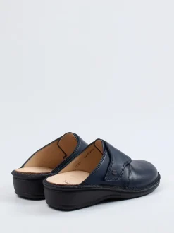 Finn Comfort – Komfort-Pantolette aus Kalbleder blau