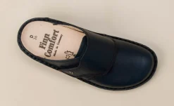 Finn Comfort – Komfort-Pantolette aus Kalbleder blau