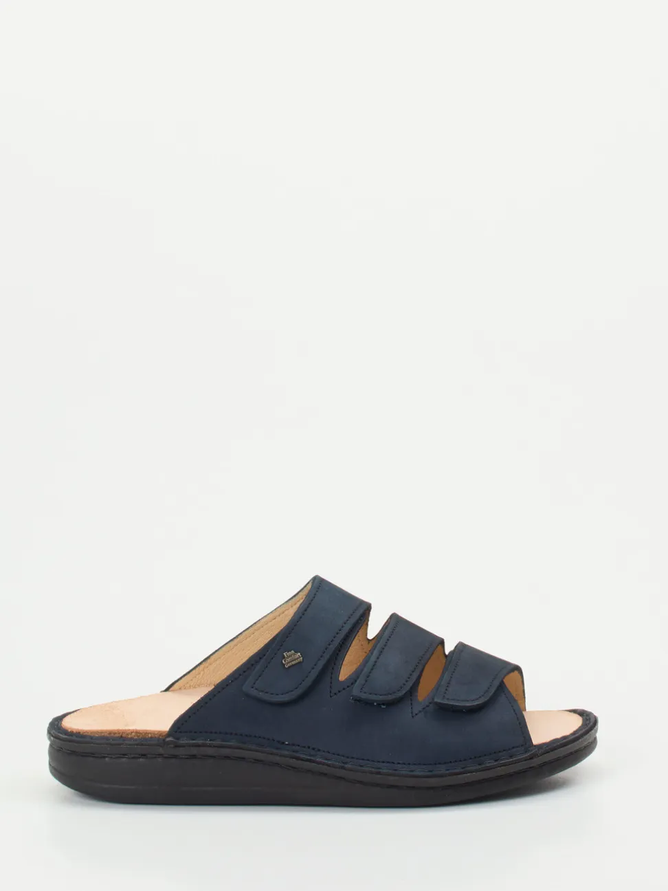 Finn Comfort – Komfort-Pantolette aus Nubukleder blau