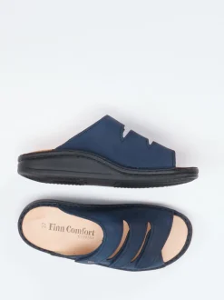 Finn Comfort – Komfort-Pantolette aus Nubukleder blau