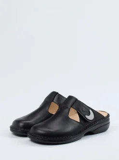 Finn Comfort – Komfort-Pantolette aus Kalbleder schwarz