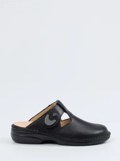 Finn Comfort – Komfort-Pantolette aus Kalbleder schwarz