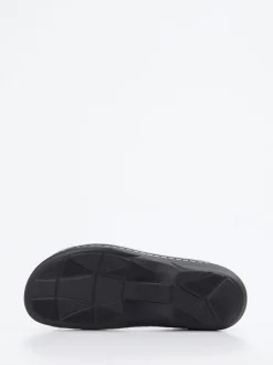 Finn Comfort – Komfort-Pantolette aus geprägtem Leder blau