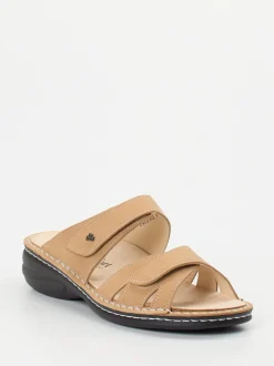 Finn Comfort – Komfort-Pantolette aus Nubukleder beige
