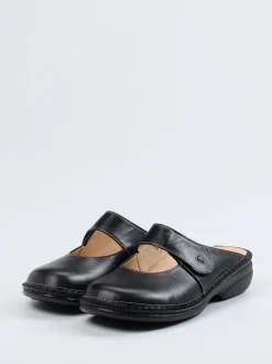 Finn Comfort – Komfort-Pantolette aus Kalbleder Schwarz