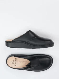 Finn Comfort – Komfort-Pantolette aus Kalbleder Schwarz