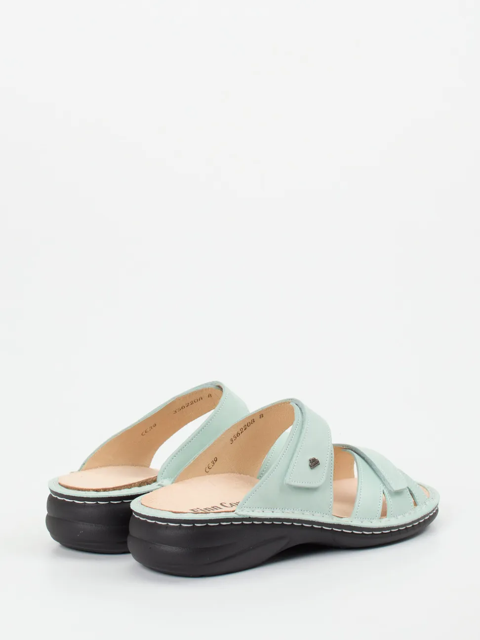 Finn Comfort – Komfort-Pantolette aus Kalbleder grün