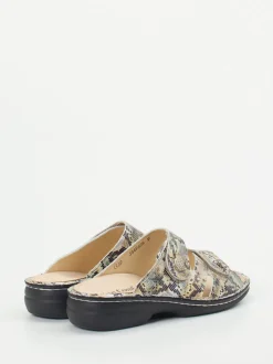 Finn Comfort – Komfort-Pantolette aus geprägtem Leder multicolor