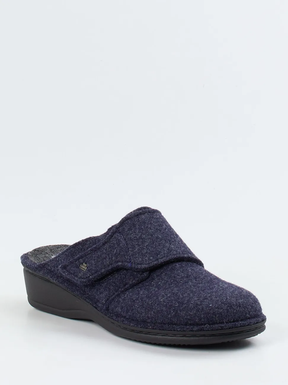 Finn Comfort – Komfort-Pantoffel aus Wollfilz Dunkelblau